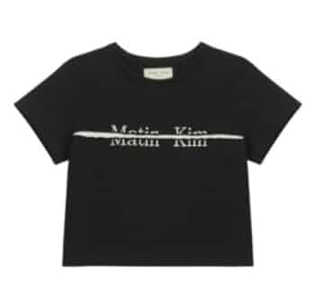 Matin Kim クロップ　スウェット 楽天市場】Matin Kim Tシャツ マーティンキム LOGO SILKET CROP